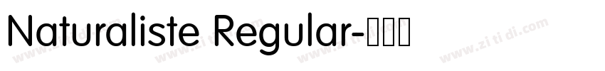Naturaliste Regular字体转换